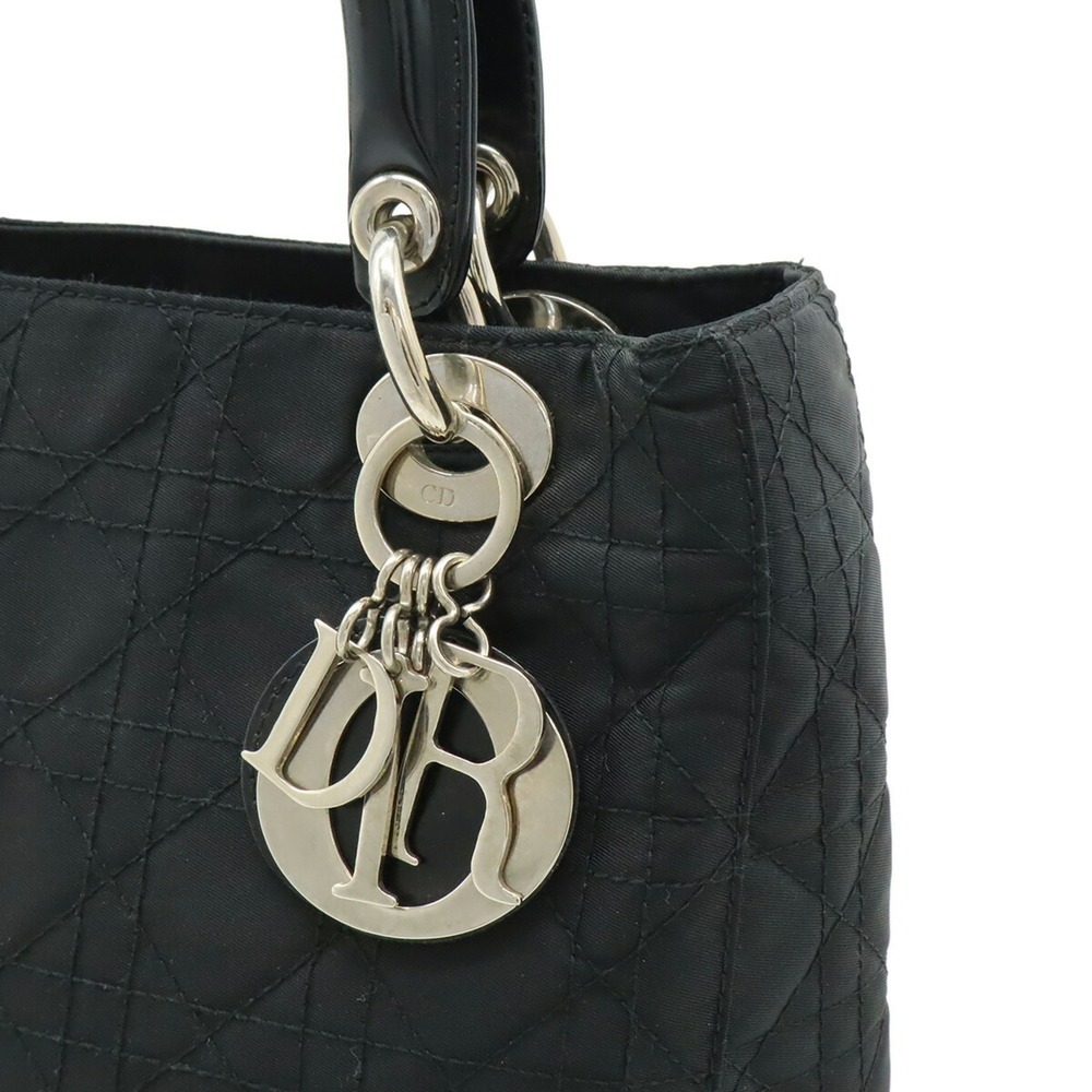 Christian Dior Lady Cannage Handbag Tote Bag in Black Nylon - Picture 9 of 10